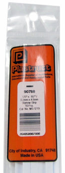 Plastruct 90788 Styrene Plastic Strips -- .125 x .187 x 10" pkg(10), All Scales