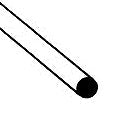 Plastruct 90855 Styrene Rod - Round -- .040 O.D. x 10" Long pkg(10), All Scales
