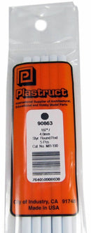 Plastruct 90863 MR-190 Solid Styrene Round Rod, .187" (5)