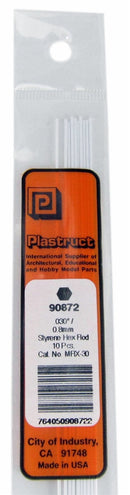 Plastruct 90872 MRX-30 Solid Styrene Hexagonal Rod, .030" (10)