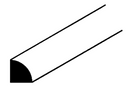 Plastruct 90896 Styrene Quarter-Round Rods -- .125 O.D. x 10" Long pkg(5), All Scales