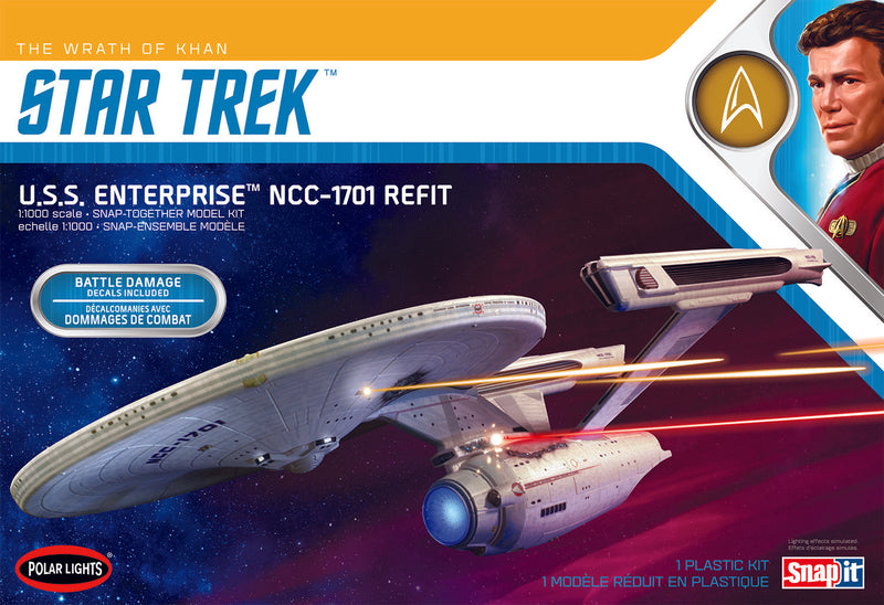 Polar Lights 1/1000 974 Star Trek: Wrath of Khan TOS, USS Enterprise NCC-1701 (Snap Kit)