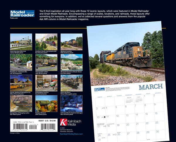 Kalmbach Publishing Company 68207 Model Railroader 2024 Calendar