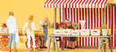 Preiser HO 10053 Food Vendors with Cart (6)