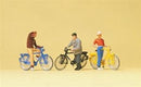 Preiser HO 10515 Cyclists Waiting at The Railroad Crossing (3)