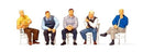 Preiser HO 10579 Waiting Men Sitting on Chairs (5)