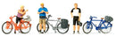 Preiser HO 10644 Standing Cyclists with Bikes