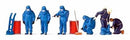 Preiser HO 10729 Firemen in Blue Hazmat Suits (6)