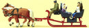 Preiser HO 30420 Tourists in Sleigh with Driver
