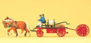 Preiser HO 30425 Horse-Drawn Fire Equipment, Hand Pumper
