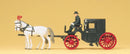 Preiser HO 30452 Horse-Drawn Closed Taxi Wagon