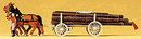 Preiser HO 30465 Horse-Drawn Log Wagon with Driver and Load