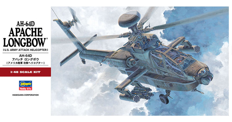 Hasegawa Models 7223 AH-64D Apache Longbow 1:48 SCALE MODEL KIT