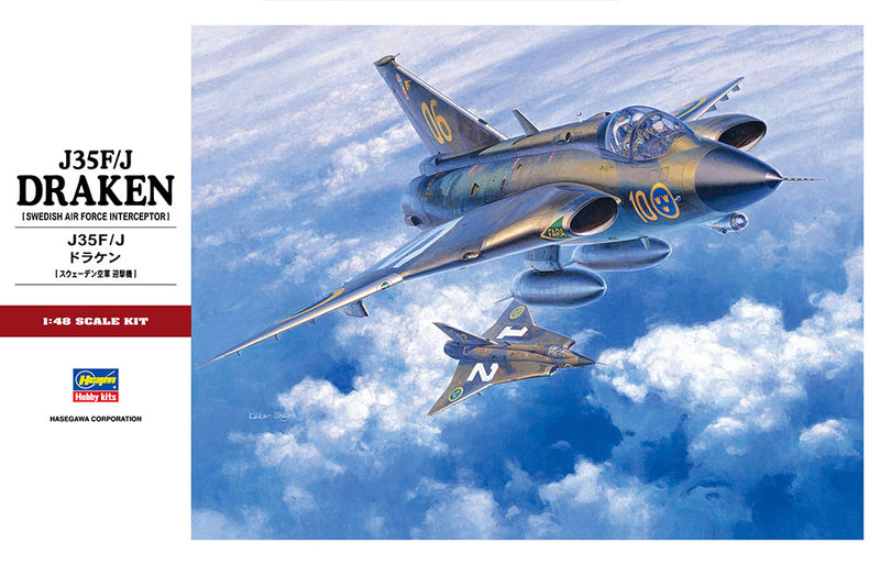 Hasegawa Models 7241 J35F/J Draken 1:48 SCALE MODEL KIT