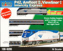 Kato N 106-6285 Amfleet & Viewliner Intercity Express Train-Only Set, Amtrak GE P42, Amfleet Coach, Cafe & Viewliner Sleeper (Phase IVb)