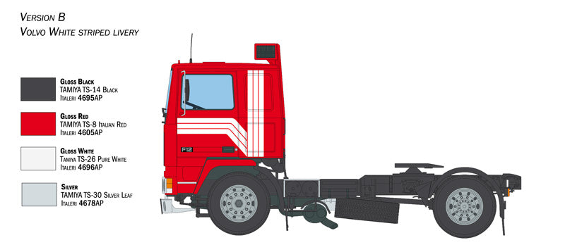 Italeri 3957 Volvo F12 Intercooler Low Roof with accessories 1:24