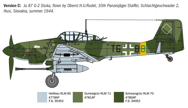 Italeri 1466 - SCALE 1 : 72 Ju 87 G-2 Kanonenvogel