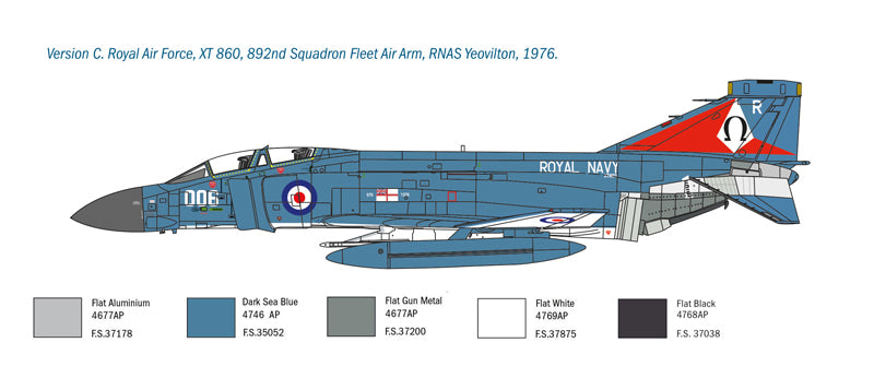 Italeri 1434 - SCALE 1 : 72 F-4M PHANTOM FG.1