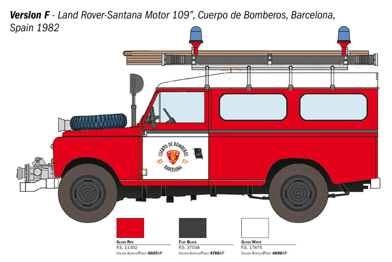 Italeri 3660 LAND ROVER FIRE TRUCK