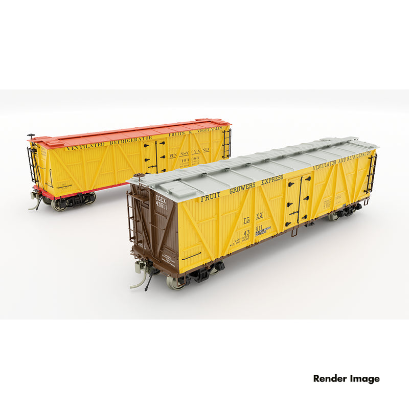 PREORDER Rapido 177203A HO FGE R7 Reefer: FGE - Silver Roof Scheme: Single Car