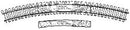 Ribbon Rail HO 29 5" Track Alignment Gauge, Curved 29" Radius