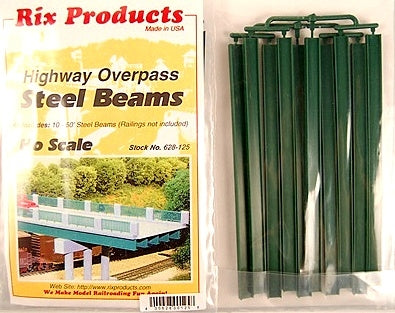 Rix Products HO 628-0125 Highway Overpass Steel Beams (10)