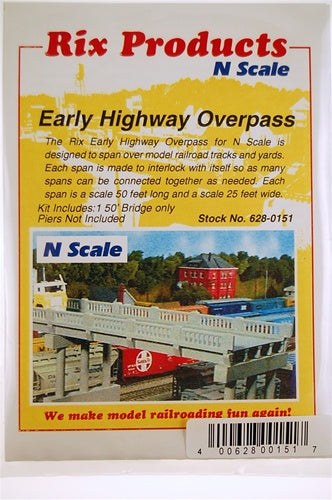 Rix Products N 628-0151 Early Highway Overpass Kit