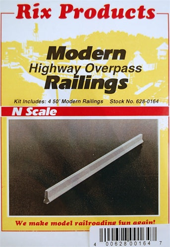 Rix Products N 628-0164 Modern Highway Overpass Railings (4)