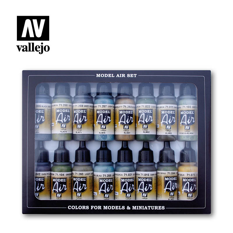 Vallejo Acrylic Paints 71193 RLM Colors Paint Set (16-Pack)