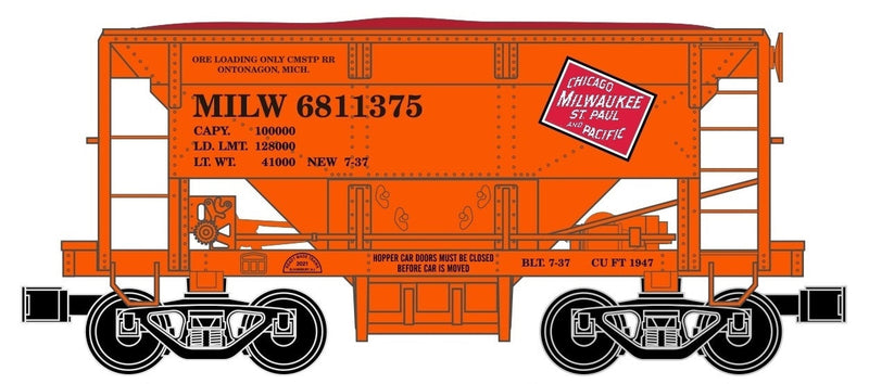 Ready Made Trains O 9671621 1947 Cu. Ft. Ore Car, Milwaukee Road