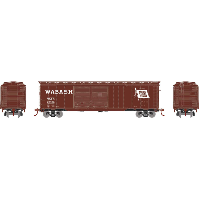 PREORDER Athearn Roundhouse RND-1005 HO 50ft Double Sliding Door Boxcar, WAB â€˜Flagâ€™,