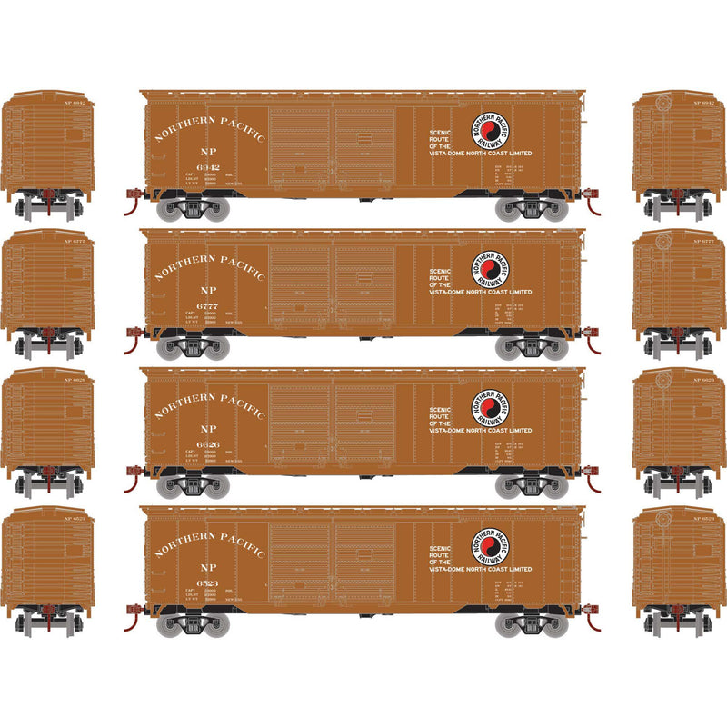 PREORDER Athearn Roundhouse RND-1014 HO 50ft Double Sliding Door Boxcar, NP