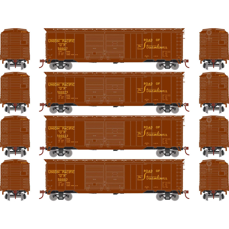 PREORDER Athearn Roundhouse RND-1016 HO 50ft Double Sliding Door Boxcar, UP â€˜Serves The Westâ€™