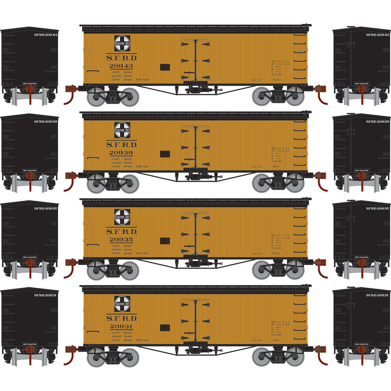 PREORDER Athearn Roundhouse RND-1045 HO 36ft Wood Reefer, SFRD