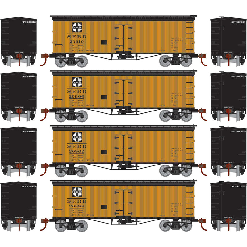 PREORDER Athearn Roundhouse RND-1046 HO 36ft Wood Reefer, SFRD