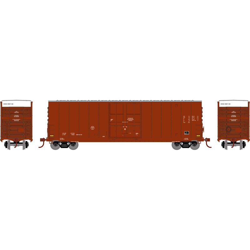 PREORDER Athearn Roundhouse RND-1175 HO 50' High-Cube Smooth Side Box Car, Data Only Brown