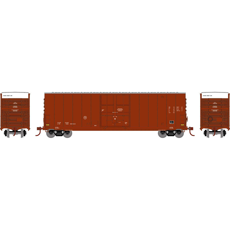 PREORDER Athearn Roundhouse RND-1175 HO 50' High-Cube Smooth Side Box Car, Data Only Brown