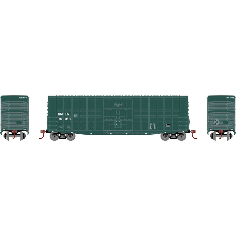 PREORDER Athearn Roundhouse RND-1303 HO RND 50' Waffle High Cube Box Car, Amtrak (Green)