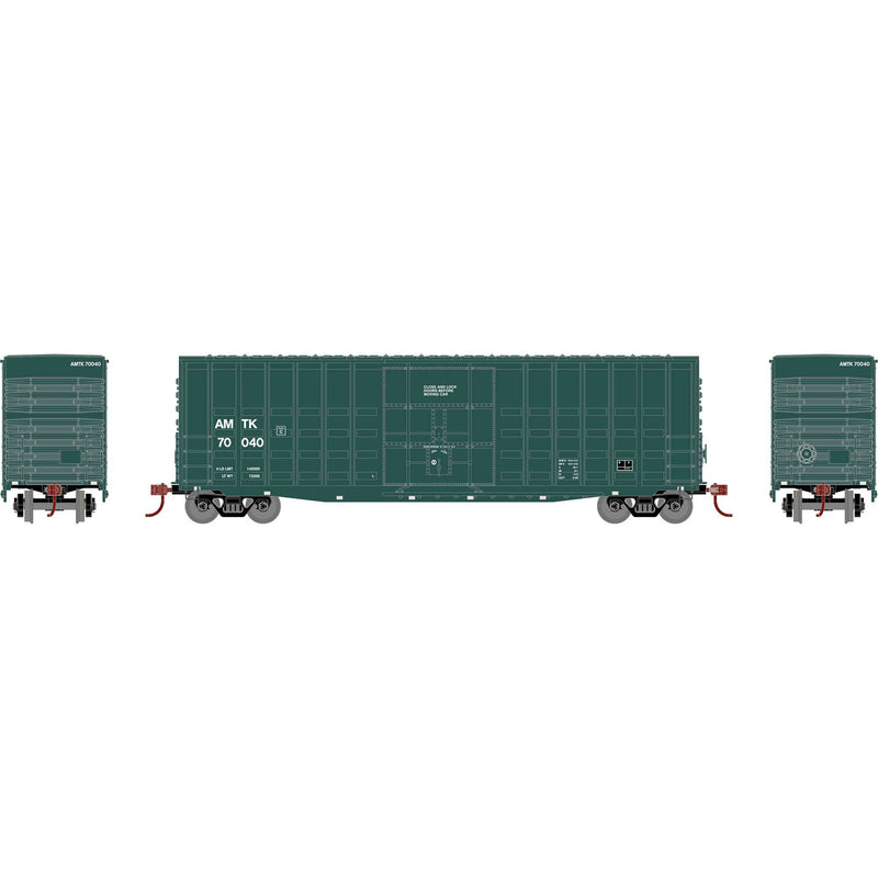 PREORDER Athearn Roundhouse RND-1304 HO RND 50' Waffle High Cube Box Car, Amtrak (Green)