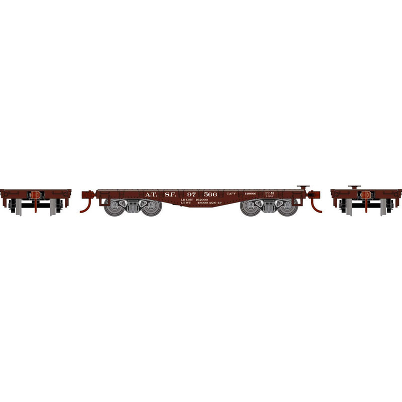 PREORDER Athearn Roundhouse RND-1455 HO 30' Old Time Flat Car, ATSF