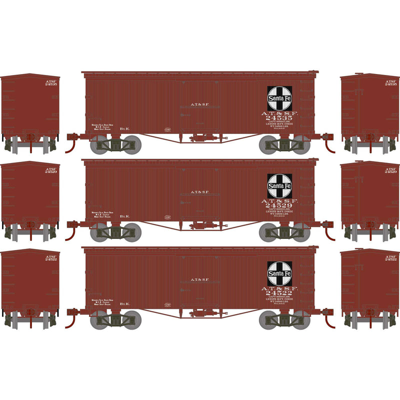 PREORDER Athearn Roundhouse RND-2345 HO 36' Old Time Box Car, ATSF