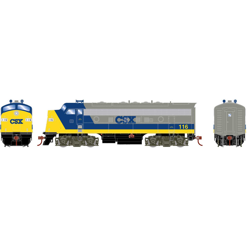 PREORDER Athearn Roundhouse RND-2740 HO F7A Locomotive DCC-Ready, CSXT