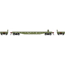 PREORDER Roundhouse HO 3026 50' Flat Car, US Army