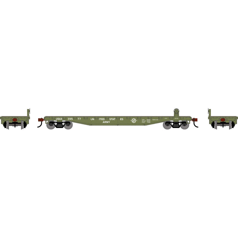 PREORDER Roundhouse HO 3027 50' Flat Car, US Army