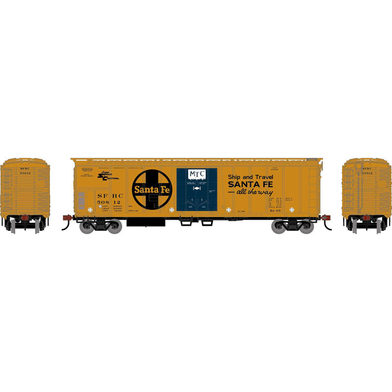 PREORDER Roundhouse HO 3050 50' Exterior Post Mechanical Refrigerator Car, Atchison Topeka & Santa Fe