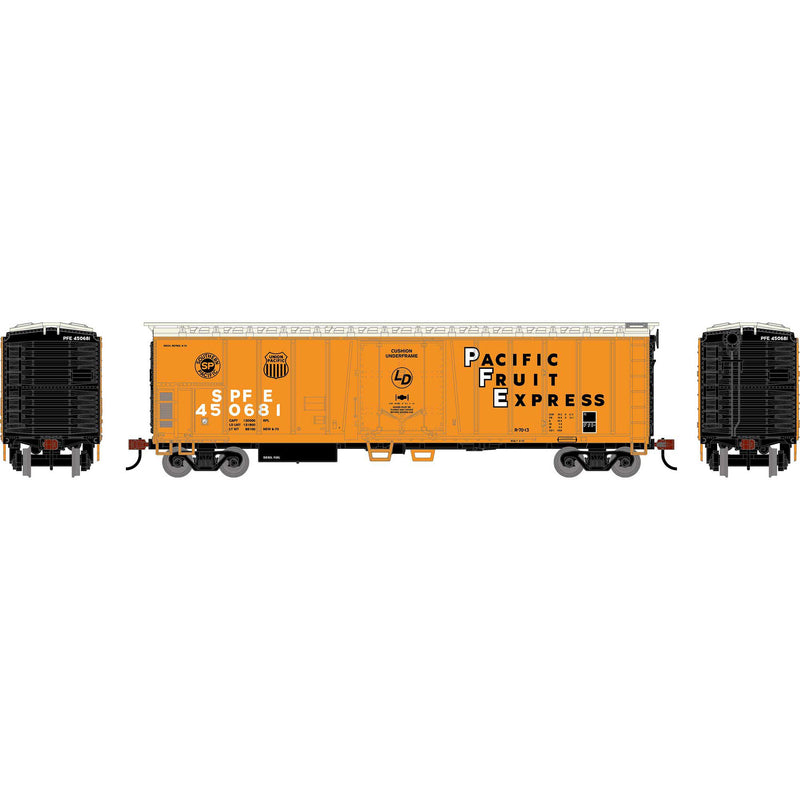 PREORDER Roundhouse HO 3062 50' Exterior Post Mechanical Refrigerator Car, Pacific Fruit Express