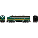 PREORDER Roundhouse HO 3518 F7A Diesel Locomotive, Painted Unlettered/Swept Multiple Stripes