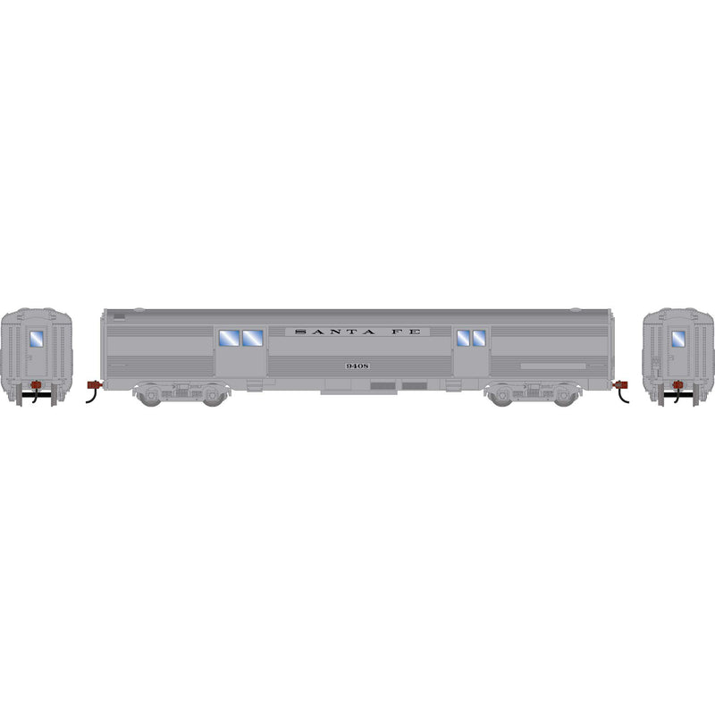 PREORDER Roundhouse HO 3520 Streamline Baggage Car, Atchison Topeka & Santa Fe