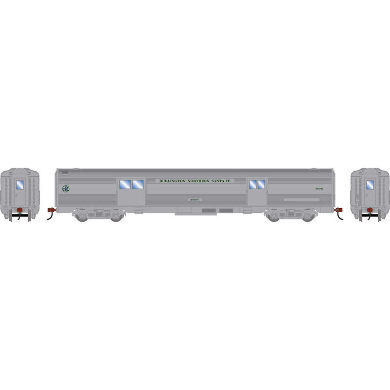 PREORDER Roundhouse HO 3524 Streamline Baggage Car, Burlington Northern Santa Fe
