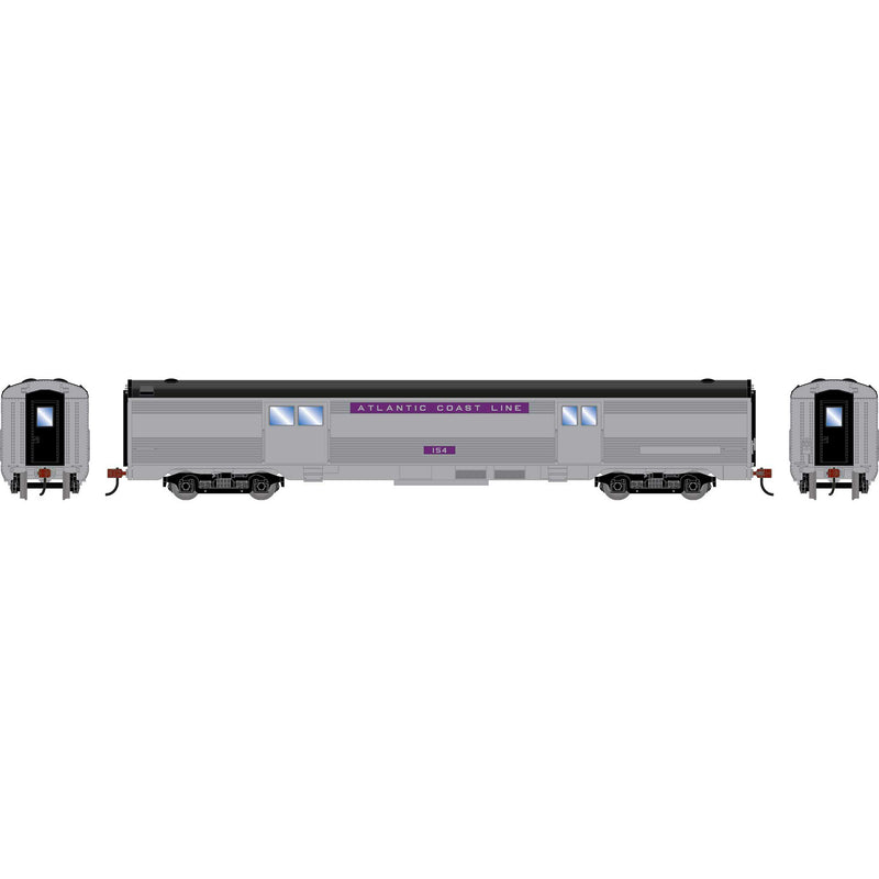 PREORDER Roundhouse HO 3536 Streamline Baggage Car, Atlantic Coast Line